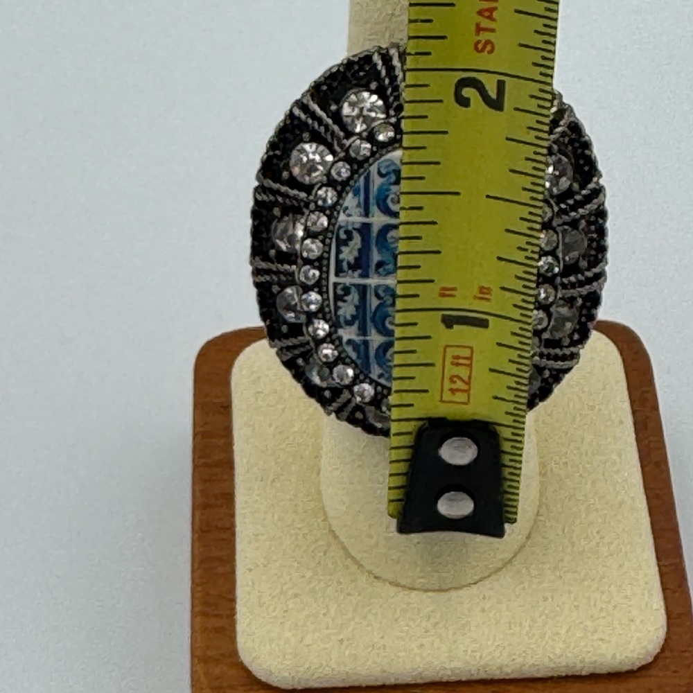 Handmade Portugal‎ Azulejo Tile Ring Santa Joana Convent Aveiro Adjustable - Picture 9 of 9